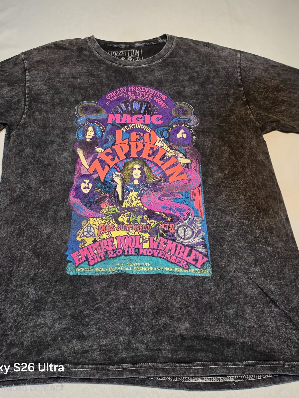 Led Zeppelin Graphic Tee - Black Mineral Wash